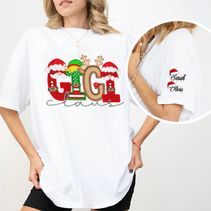 Custom Claus Family Embroidered Christmas Sweatshirt β Personalized Name Holiday Crewneck