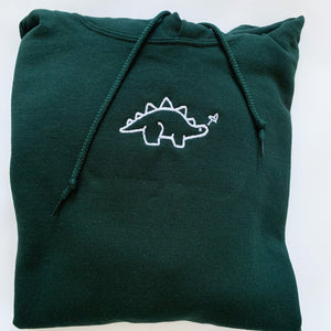 Custom Dinosaurs Embroidered Matching Set Couple Sweatshirt Hoodies - mymatchhoodie