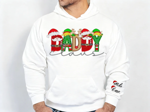 Custom Claus Family Embroidered Christmas Sweatshirt β Personalized Name Holiday Crewneck