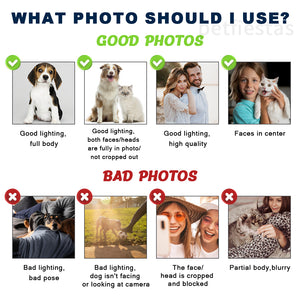 Custom Embroidered Pet Portrait Hoodie / Sweatshirt – Personalized Outline Pet Face Gift