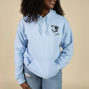 Custom Embroidered Pet Portrait Hoodie / Sweatshirt – Personalized Outline Pet Face Gift