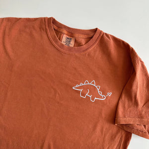Custom Dinosaurs Embroidered Matching Set T-shirts for Couples