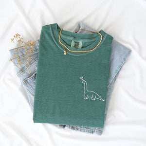 Custom Dinosaurs Embroidered Matching Set T-shirts for Couples