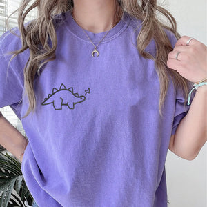 Custom Dinosaurs Embroidered Matching Set T-shirts for Couples