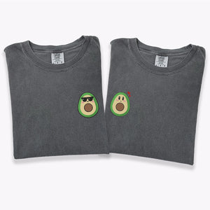 Custom Embroidered Cute Avocado Matching T-shirts for Couples