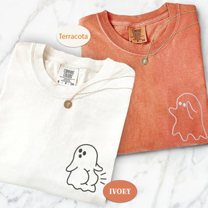 Custom Embroidered Cute Sassy Ghost Matching T-shirts for Couples