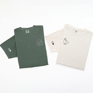 Custom Embroidered Duck Duck Goose Matching T-shirts for Couples