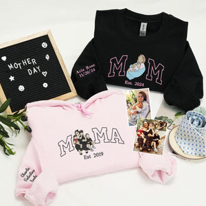 MaMa Embroidered Sweatshirt| Mother’s Day Gift Idea | Varsity Letter Hoodie for Moms