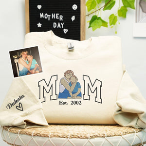 MaMa Embroidered Sweatshirt| Mother’s Day Gift Idea | Varsity Letter Hoodie for Moms