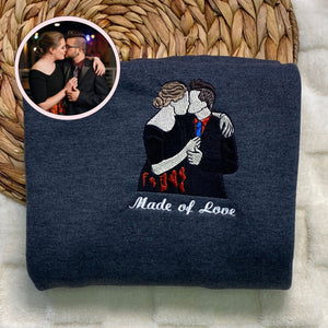 Custom Embroidered Hoodie With Picture, Capture Your Moment