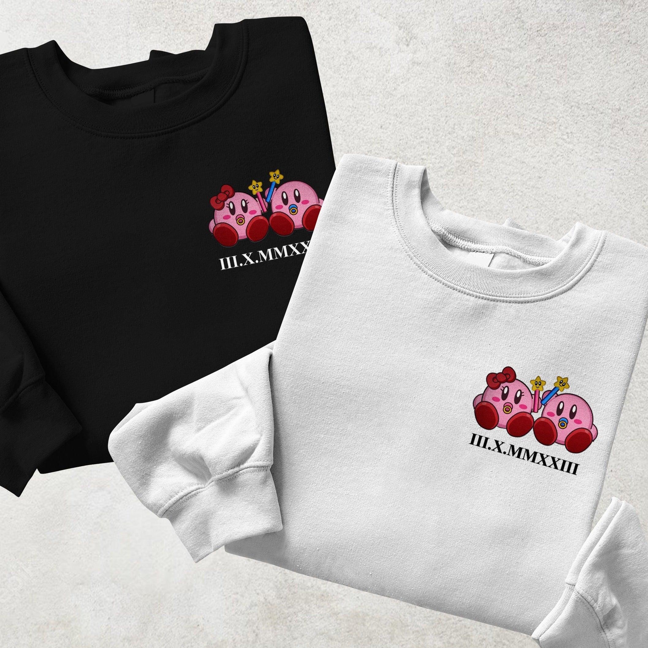 Custom Embroidered Hoodies for Couples, Matching Roman Numeral Date Hoodie, Cute Pink Duo Inspired Couple Outfit