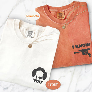 Custom Embroidered I Love You I Know Inspired Matching T-shirts for Couples