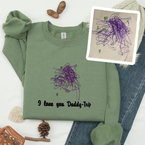 Custom Embroidered Kids Drawing Sweatshirt, Drawing Hoodie, Kid Art Shirt, Gift for Mother's Birthday, Christmas Gift