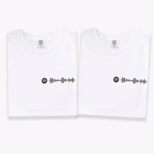 Custom Embroidered Spotify Code T-shirts for Couples