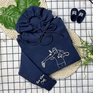 Embroidered Portrait from Photo Sweatshirt, Hoodie. Custom Mama, Family Portrait Sweatshirt, New Mom Gift