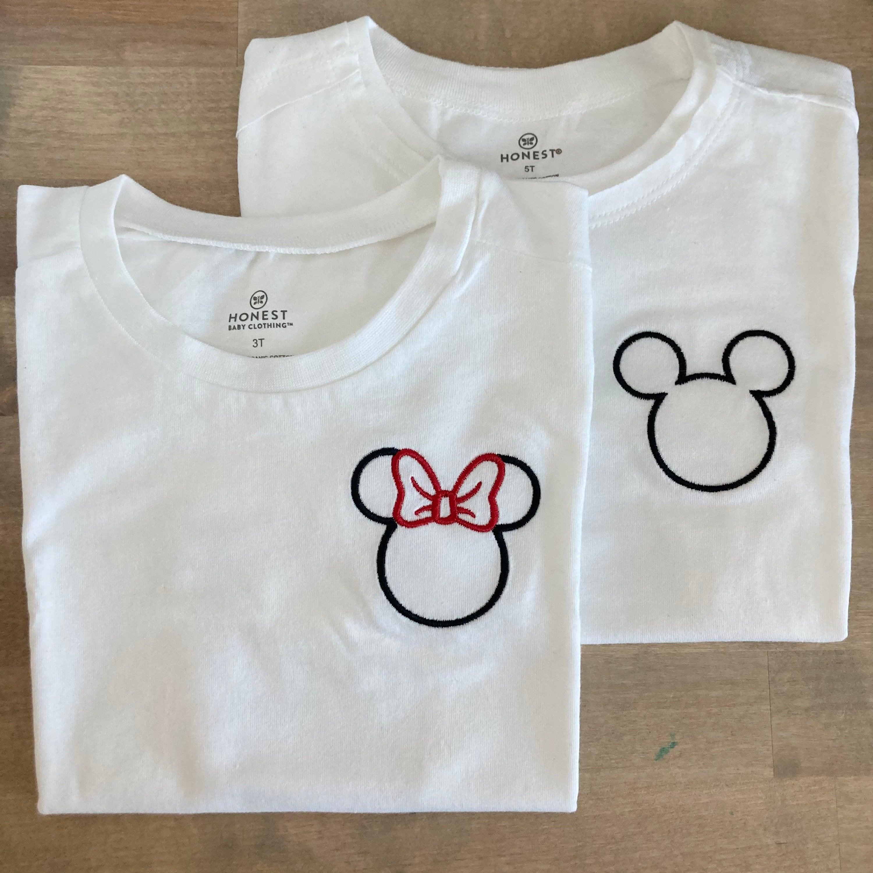 Custom Embroidered Sweatshirts For Couples, Custom Matching Couple Hoodies, Cartoon Mouse Couples Embroidered Matching Couples Sweatshirt