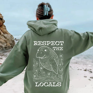 Respect The Locals Manatee Hoodie V4