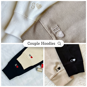 Custom Embroidered Photo Hoodie, Personalized Couple Portrait Sweatshirt, Unique Couple Hoodie Gift - mymatchhoodie