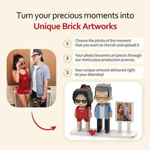 Custom Brick Set From Your Favorite Photo, Personalized Minifigure, Perfect Memory Gift For Valentine's Day,