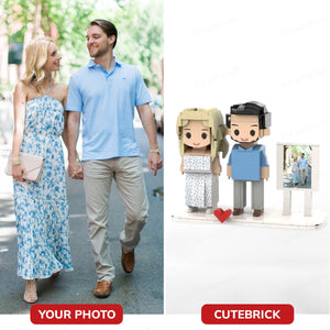 Custom Brick Set From Your Favorite Photo, Personalized Minifigure, Perfect Memory Gift For Valentine's Day,