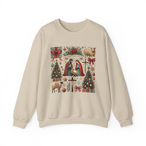 Coquette Jesus Christmas Crewneck Sweatshirt