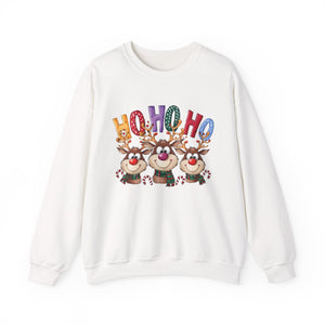 Ho Ho Ho Reindeer Christmas Crewneck Sweatshirt