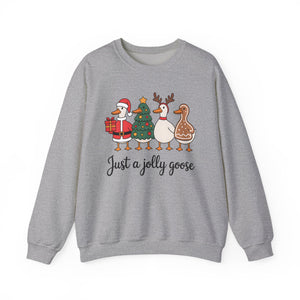 Just a Jolly Goose Christmas Crewneck Sweatshirt