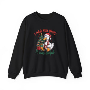 I Had Fun Once It Was Awful Christmas Crewneck Sweatshirt