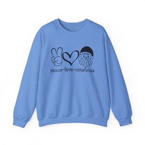 Peace Love Christmas Crewneck Sweatshirt