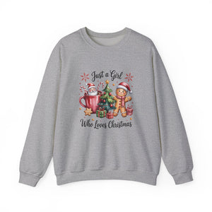 Just a Girl Who Loves Christmas Crewneck Sweatshirt
