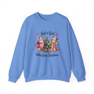 Just a Girl Who Loves Christmas Crewneck Sweatshirt