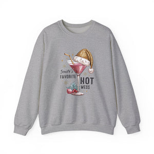 Santa's Favorite Hot Mess Christmas Crewneck Sweatshirt