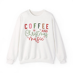 Coffee and Christmas Music Christmas Crewneck Sweatshirt