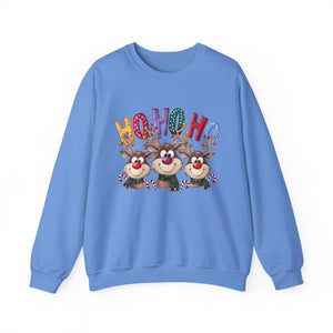 Ho Ho Ho Reindeer Christmas Crewneck Sweatshirt