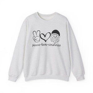 Peace Love Christmas Crewneck Sweatshirt