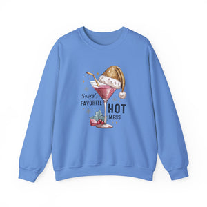 Santa's Favorite Hot Mess Christmas Crewneck Sweatshirt