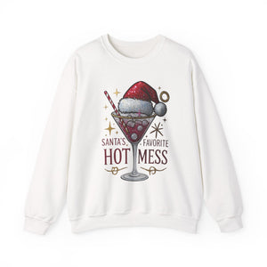 Santa's Favorite Hot Mess Christmas Crewneck Sweatshirt