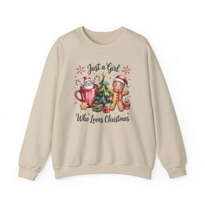 Just a Girl Who Loves Christmas Crewneck Sweatshirt