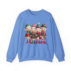 Duck Character Christmas Crewneck Sweatshirt