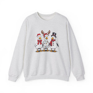 Festive Winter Snowmen Merry Christmas Crewneck Sweatshirt