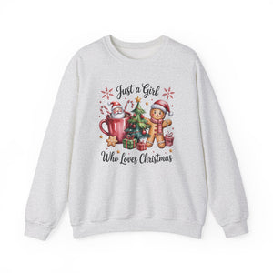 Just a Girl Who Loves Christmas Crewneck Sweatshirt