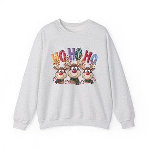 Ho Ho Ho Reindeer Christmas Crewneck Sweatshirt