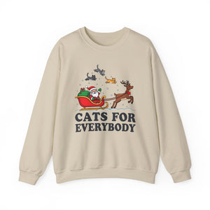 Cats For Everybody Christmas Crewneck Sweatshirt