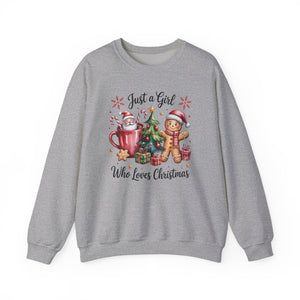 Just a Girl Who Loves Christmas Crewneck Sweatshirt
