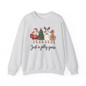 Just a Jolly Goose Christmas Crewneck Sweatshirt