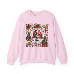Coquette Jesus Christmas Crewneck Sweatshirt