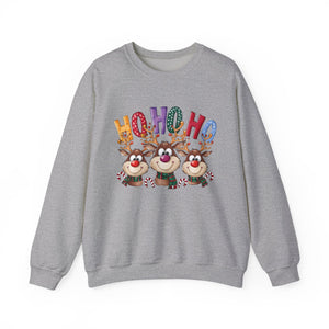 Ho Ho Ho Reindeer Christmas Crewneck Sweatshirt