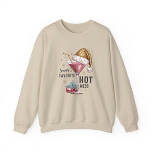 Santa's Favorite Hot Mess Christmas Crewneck Sweatshirt