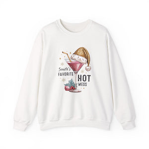 Santa's Favorite Hot Mess Christmas Crewneck Sweatshirt