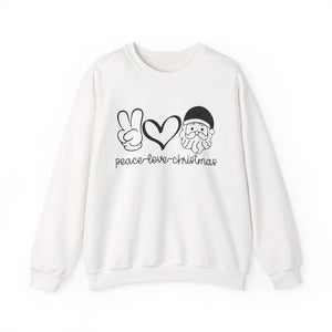 Peace Love Christmas Crewneck Sweatshirt